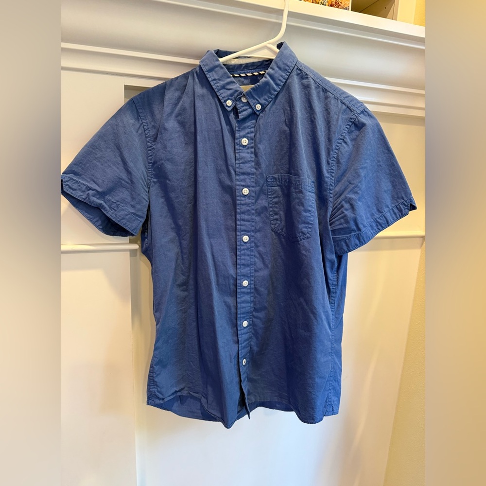 1901 Casual Blue Button-Down Shirt
